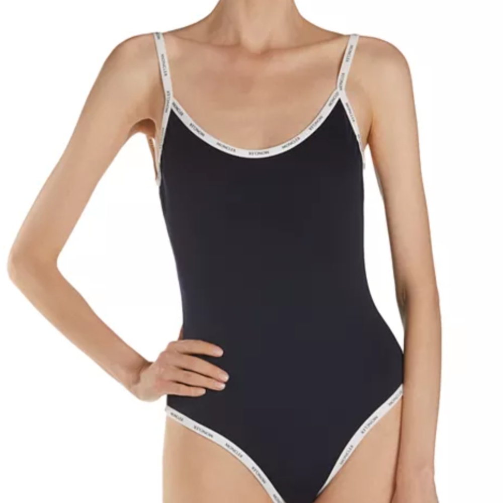 Moncler Logo Tape One Piece Swimsuitn Size M